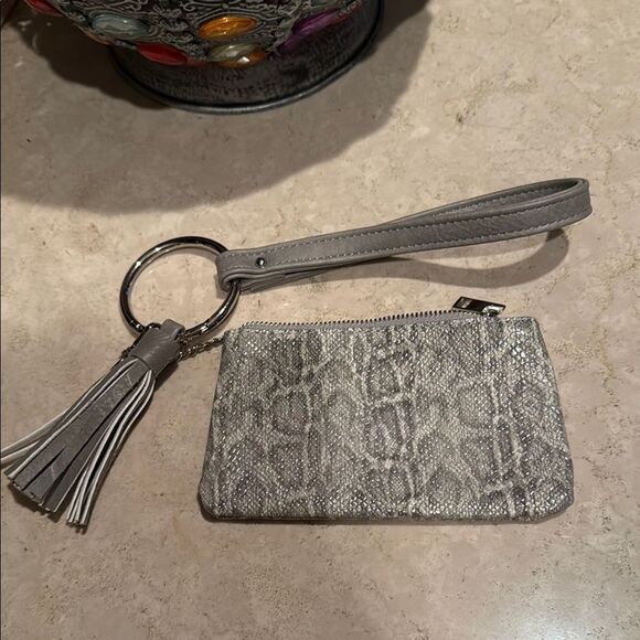 Simply Southern Gray Key Card Holder Wristlet and Coin Purse never used - Picture 3 of 7